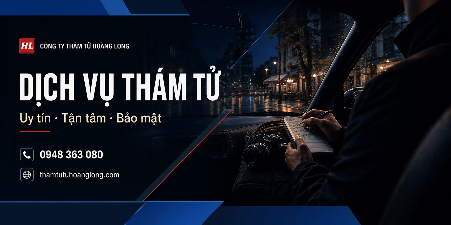 Dịch vụ thám tử Hoàng Long — điều tra kín đáo, tận tâm và bảo mật