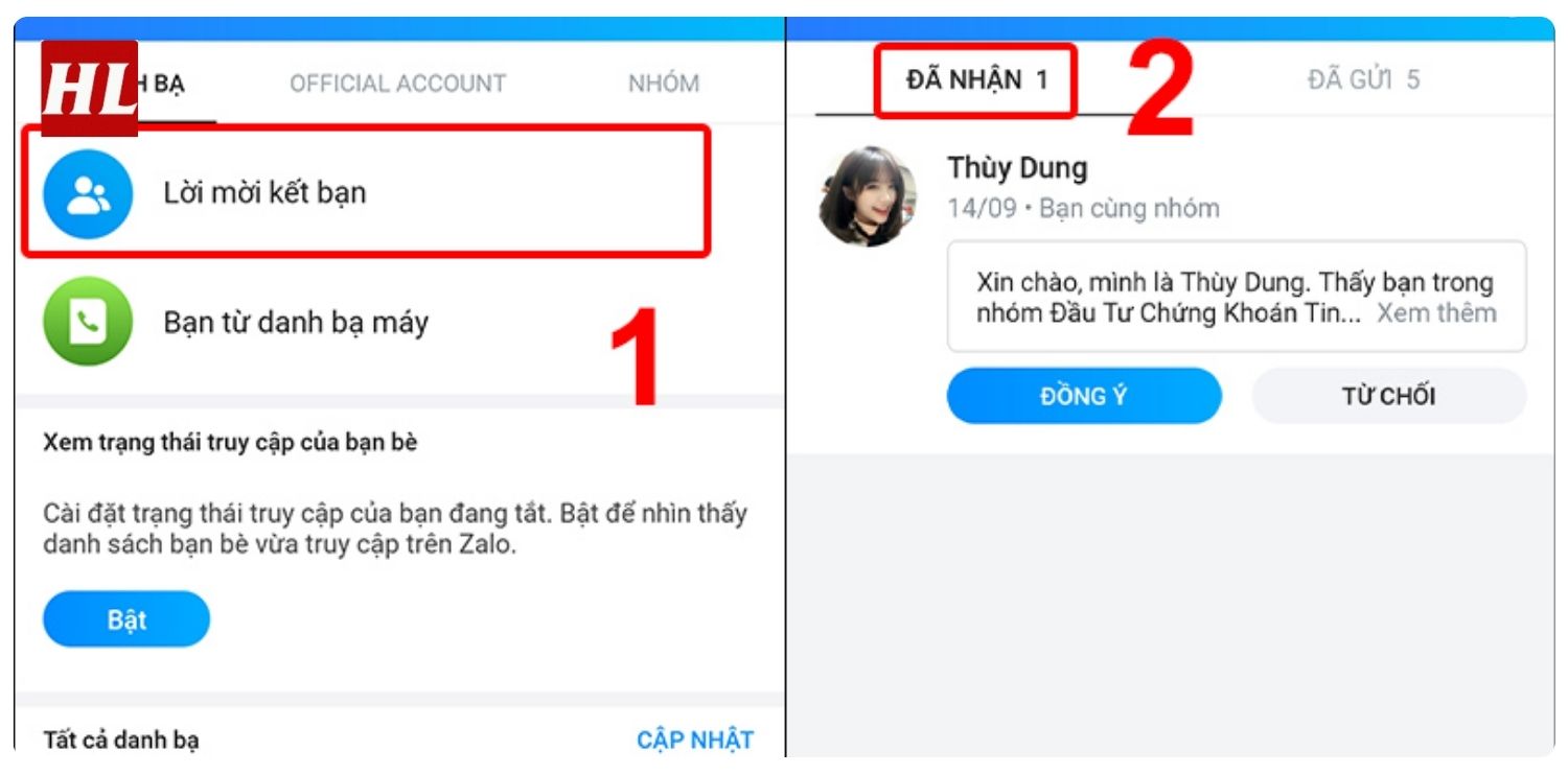 cách theo dõi chồng qua Zalo