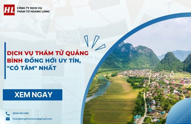Dịch vụ thám tử Quảng Bình