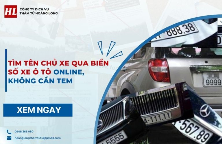 tìm tên chủ xe qua biển số xe ô tô