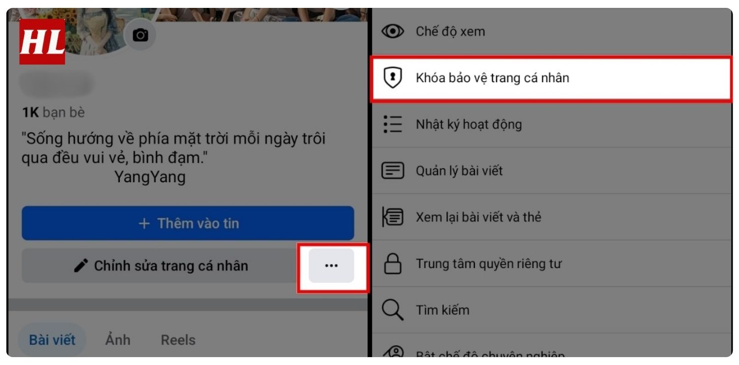 Cách khóa bảo vệ trang cá nhân Facebook