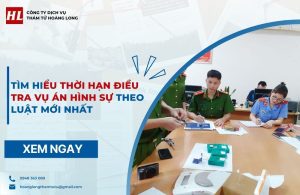 thời hạn điều tra vụ án hình sự