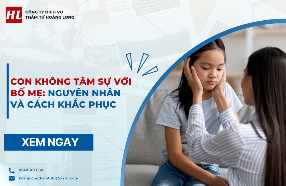 Con không tâm sự với bố mẹ