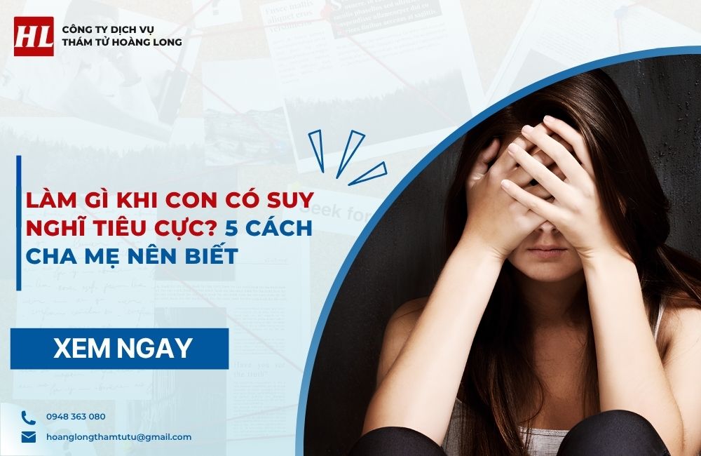 làm gì khi con có suy nghĩ tiêu cực