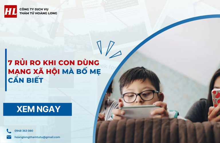 Rủi ro khi con dùng mạng xã hội