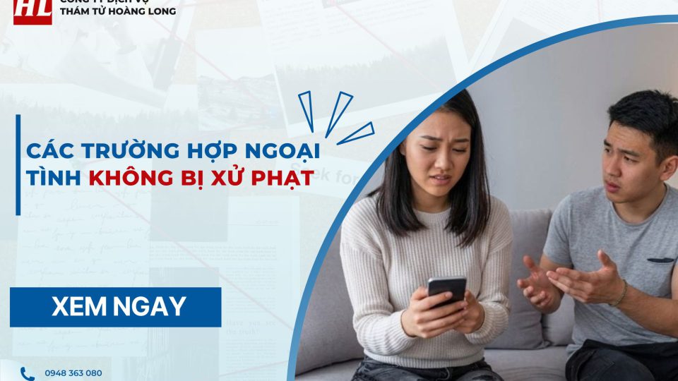 các trường hợp ngoại tình không bị xử phạt