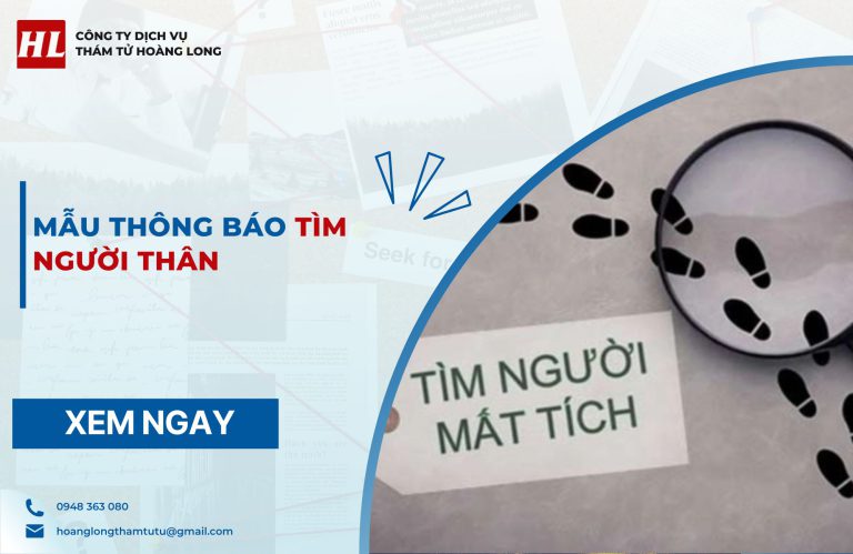 mẫu thông báo tìm người thân