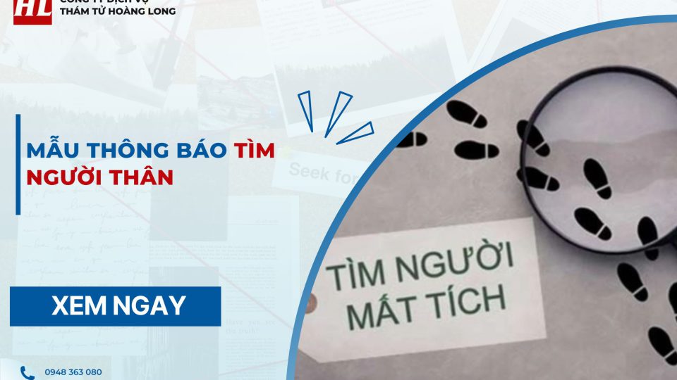 mẫu thông báo tìm người thân